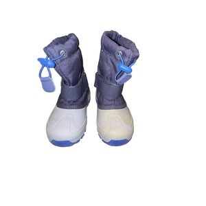 Thermolite Navy Blue/Black Waterproof Kids Size 10 Velcro Closure Snowboots